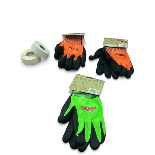 Pasters, Roll of White 1000 Qty X 2, Smith's EdgeSport Hunting Gloves X 2 and Fillet Gloves