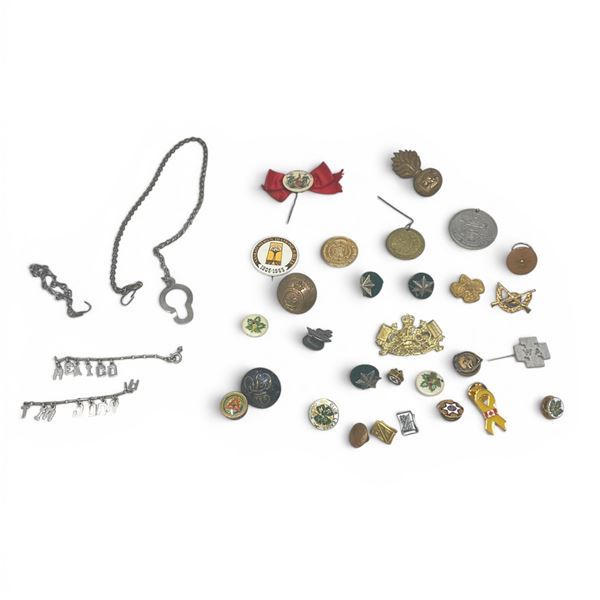 Assorted Ancient Order Of Foresters Religious and Military Pins