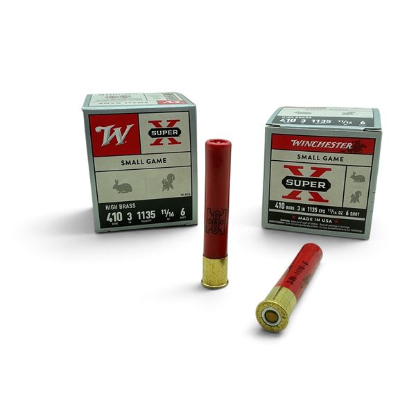 Winchester Super X 410 Gauge 3" #6 Shot Ammunition, 50 Rounds