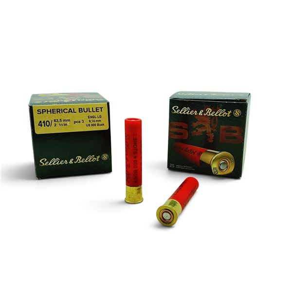 Sellier & Bellot 410 Gauge 2 1/2" 000B Ammunition, 50 Rounds