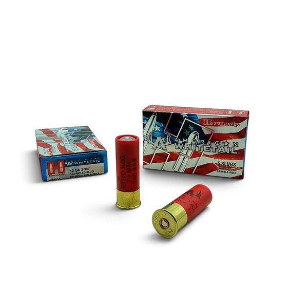 Hornady Whitetail 12 Gauge 2 3/4" Rifled Slug Ammunition, 20 Rounds