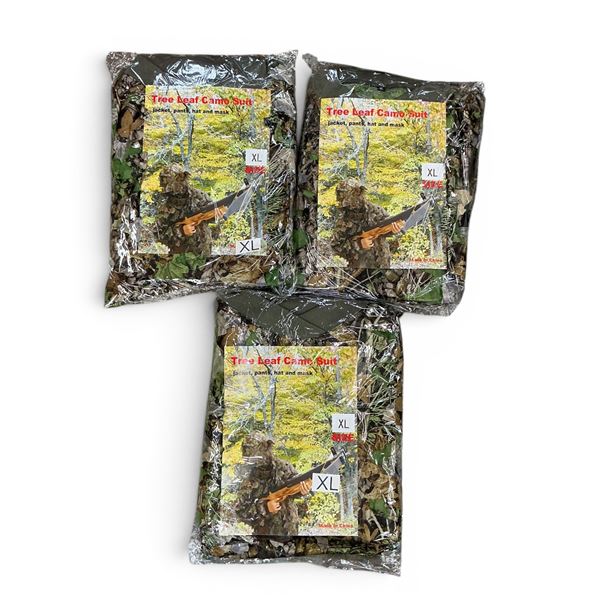 Tree Leaf Camo Suit, Size: Extra-Large X 3 Qty