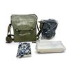 Image 1 : Gas Mask Set With Filter and Chemical Hazmat Suit In Size 3 Large, New
