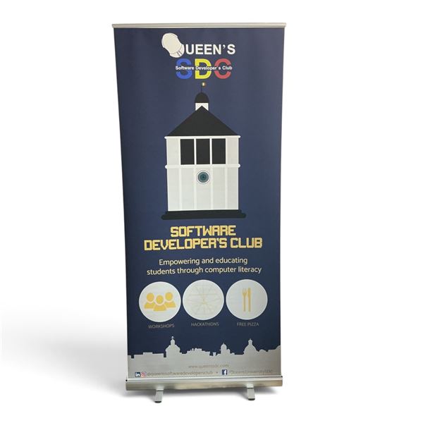 Meeting Presentation Portable Collapsible Screen with Stand, 84" X 36"