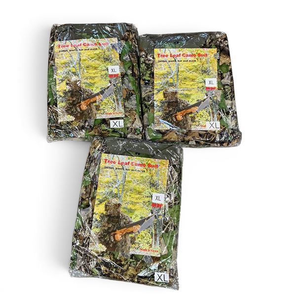 Tree Leaf Camo Suit, Size: Extra Large X 3 Qty