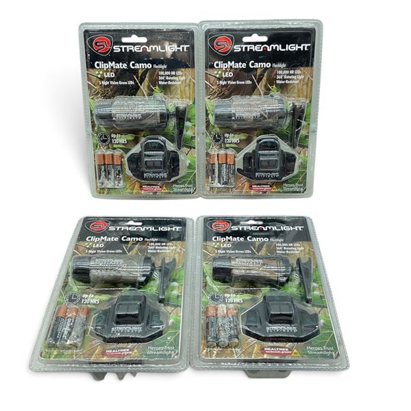 Streamlight LED ClipMate Camo Flashlight X 4