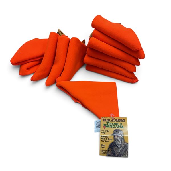 Triangle Bandanas, Hunter Orange X 12