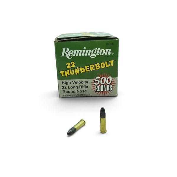 Remington 22 Thunderbolt 22 LR High Velocity Round Nose Ammunition, 500 Rounds