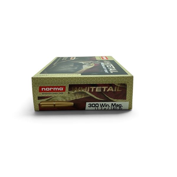 Norma Whitetail 300 Win Mag 180 Grain Soft Point Ammunition, 20 Rounds
