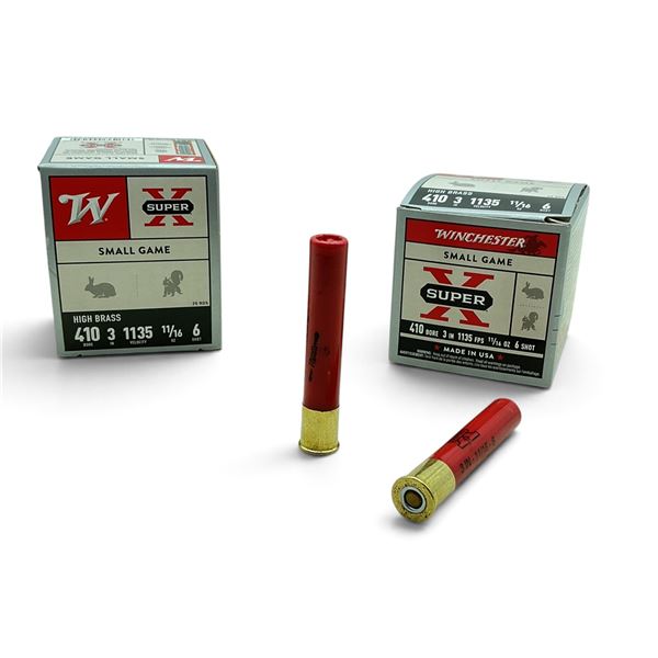 Winchester Super X 410 Gauge 3" # 6 Shot Ammunition, 50 Rounds
