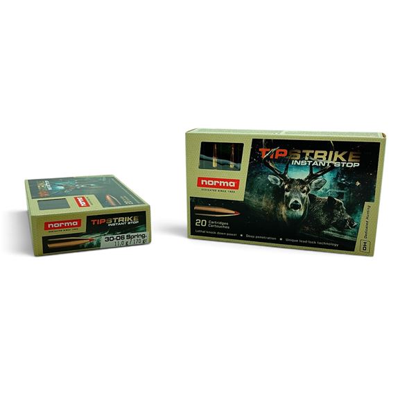 Norma Tipstrike 30-06 Spring 170 Grain Polymer Tip Ammunition, 40 Rounds