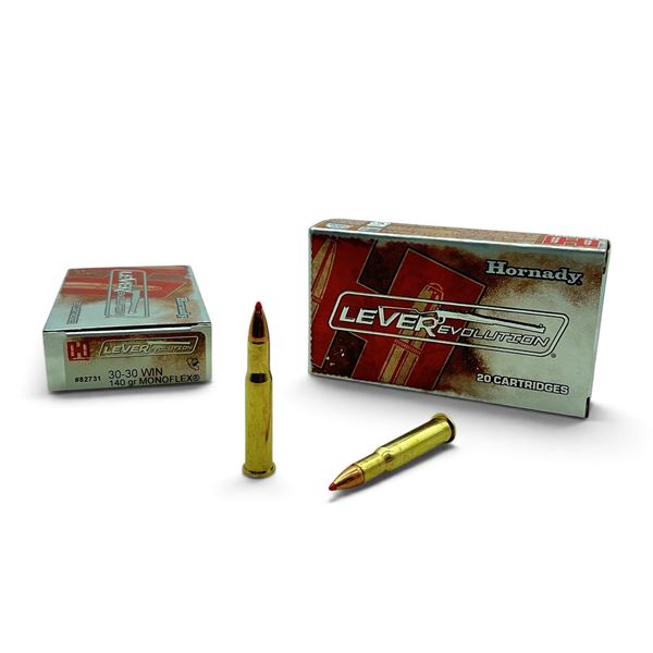 Hornady Leverevolution 30-30 Win 140 Grain Monoflex Ammunition, 40 Rounds