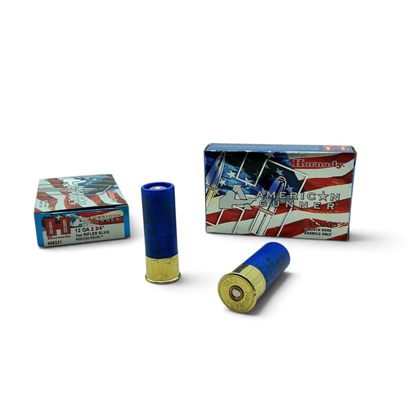 Hornady American Gunner 12 Gauge 2 3/4 Rifled Slug Ammunition, 10 Rounds