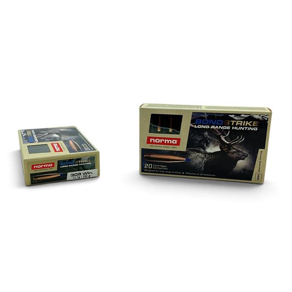 Norma Bondstrike 308 Win 180 Grain Polymer Tip Ammunition, 40 Rounds