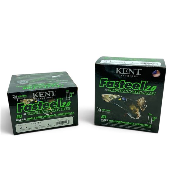 Kent Fasteel 2.0 12 Gauge 3" #4 Shot Ammunition, 50 Rounds