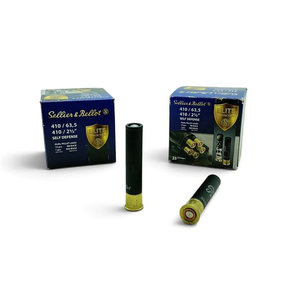 Sellier & Bellot 410 Gauge 2 1/2" Dual Pellet Load Ammunition, 50 Rounds