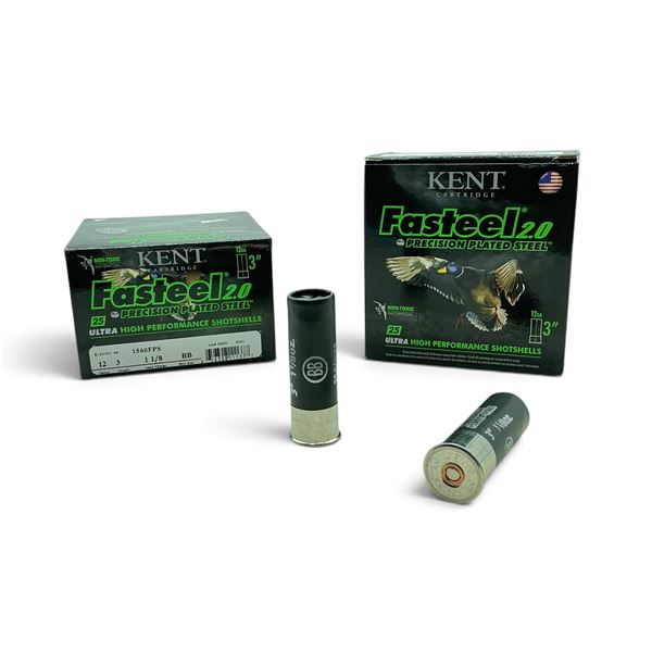 Kent Fasteel 2.0 12 Gauge 3" BB Shot Ammunition, 50 Rounds