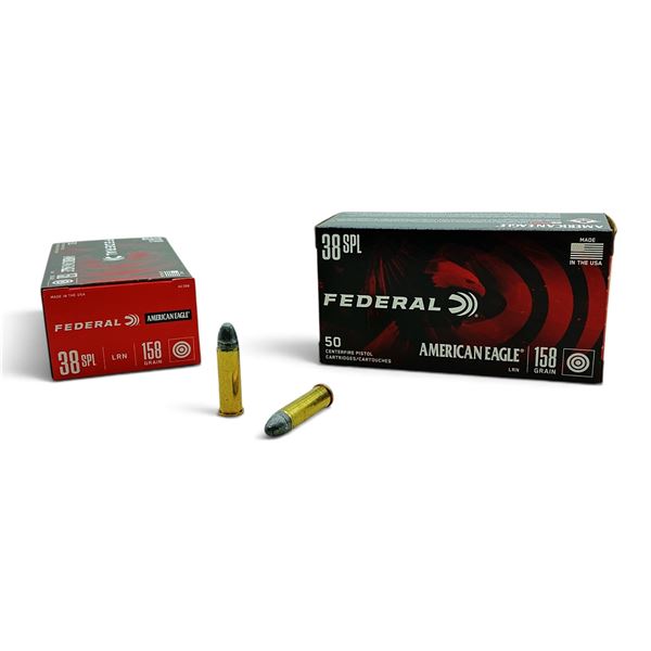 Federal American Eagle 38 SPL 158 Grain LRN Ammunition,100 Rounds