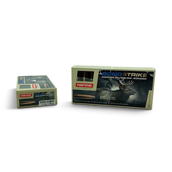Norma Bonstrike 300 WSM 180 Grain Polymer Tip Ammunition, 40 Rounds