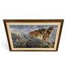 Image 1 : Framed Wolf Couple on A Stroll Print, Total Size is 27" X 40", ** Pick Up In Store Only**