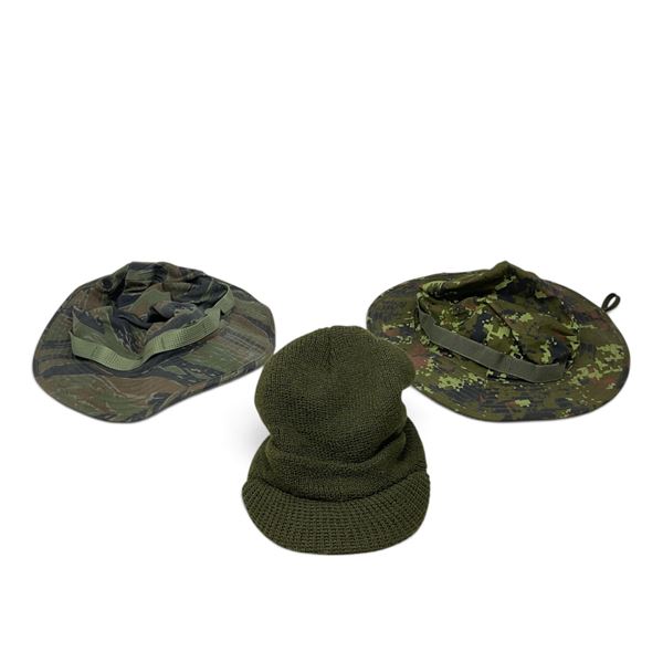 Hot Weather Sun Hat X 2 Size Large and Wool Cap, ODG