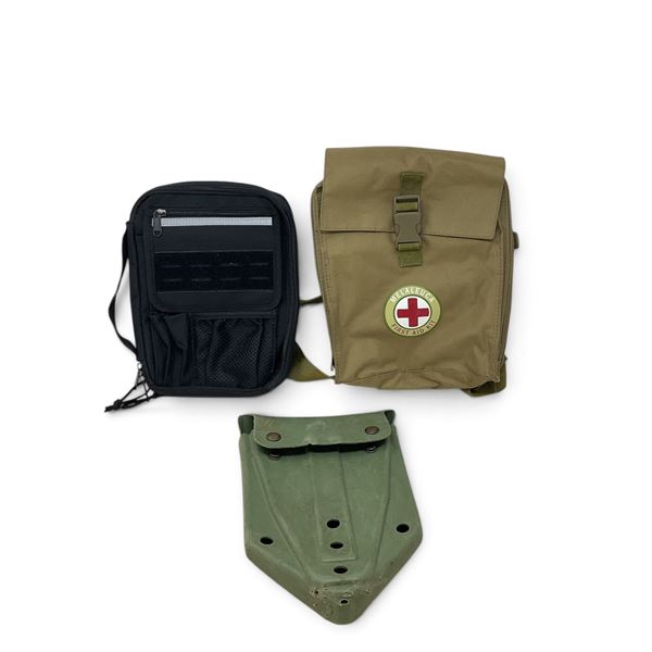 First Aid Satchel, Shovel Case and Organizer