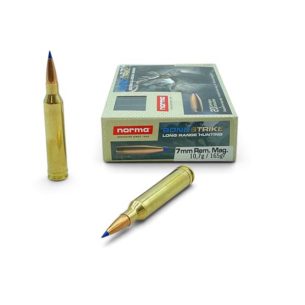 Norma 7mm Rem Mag, 165 Grain Bondstrike Ammunition, 20 Rounds