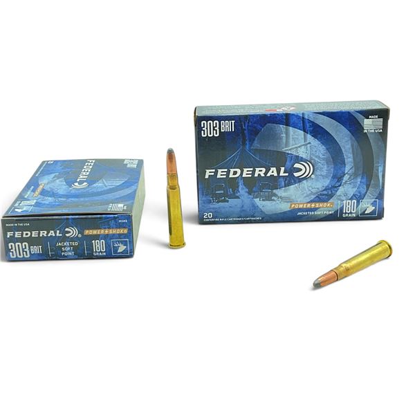Federal Powershok 303 British, 180 Grain JSP Ammunition, 40 Rounds