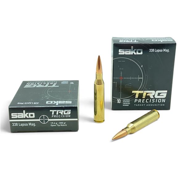 Sako TRG Precision 338 Lapua Mag, 300 Grain OTM Ammunition, 20 Rounds