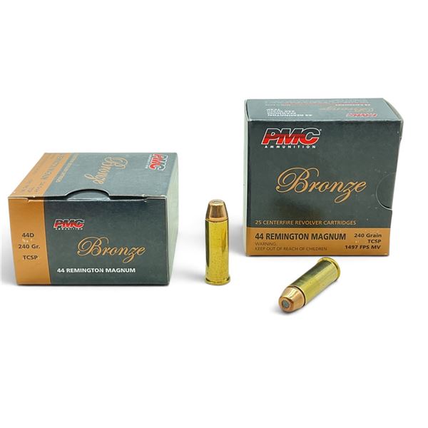 PMC Bronze 44 Mag, 240 Grain TCSP Ammunition, 50 Rounds