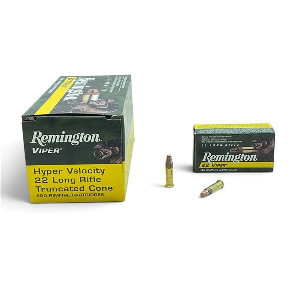 Remington Viper 22LR, 36 Grain Truncated Cone Ammunition, 500 Rounds