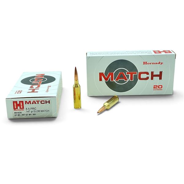 Hornady Match 6.5 PRC, 147 Grain ELD Match Ammunition, 40 Rounds