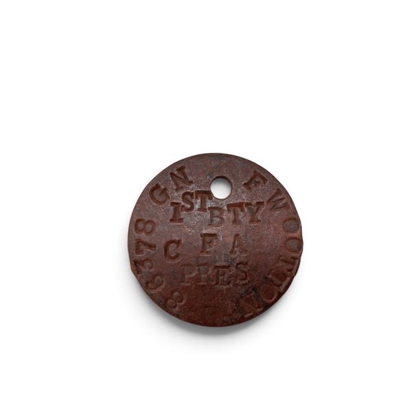 Great War ID Disc- Gunner Wootton
