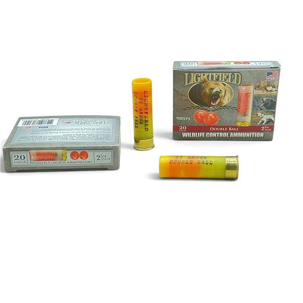 Lightfield Double Ball 20 Ga 2-3/4" Ammunition, 10 Rounds
