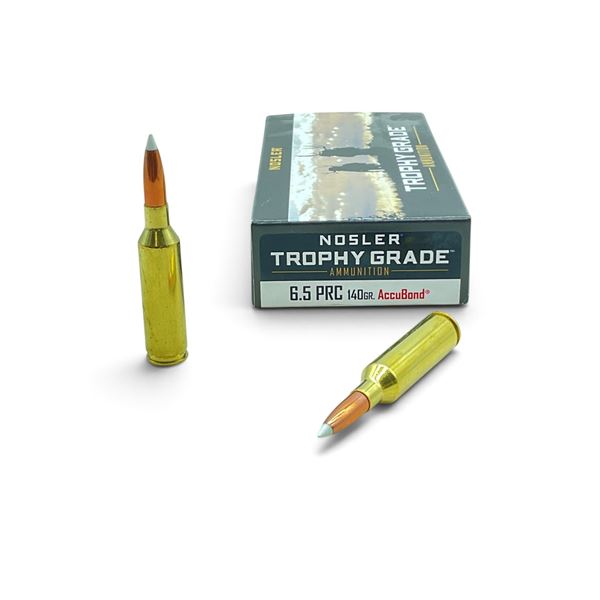Nosler Trophy Grade 6.5 PRC, 140 Grain Accubond Ammunition, 20 Rounds