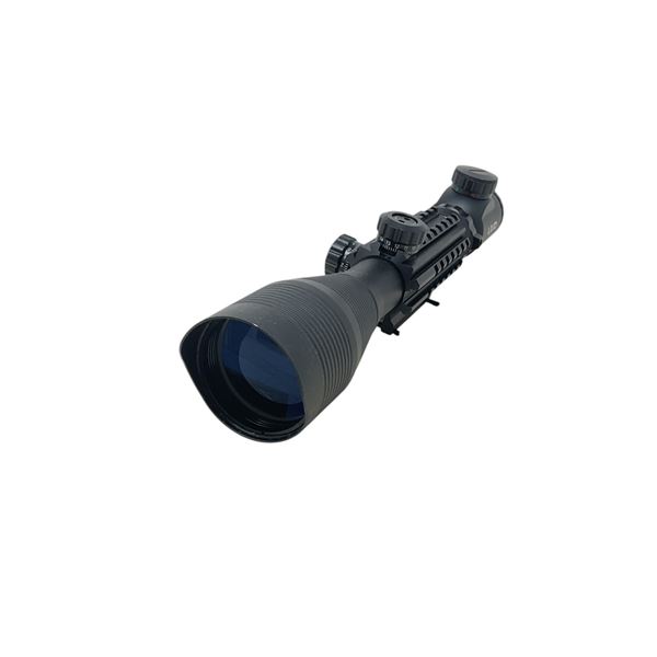 UUQ 4 - 12X 50EG Rifle Scope with Dual Illuminated Reticle Settings, on Mount