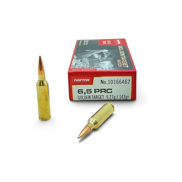Norma 6.5 PRC, Golden Target 143 Grain Ammunition, 20 Rounds