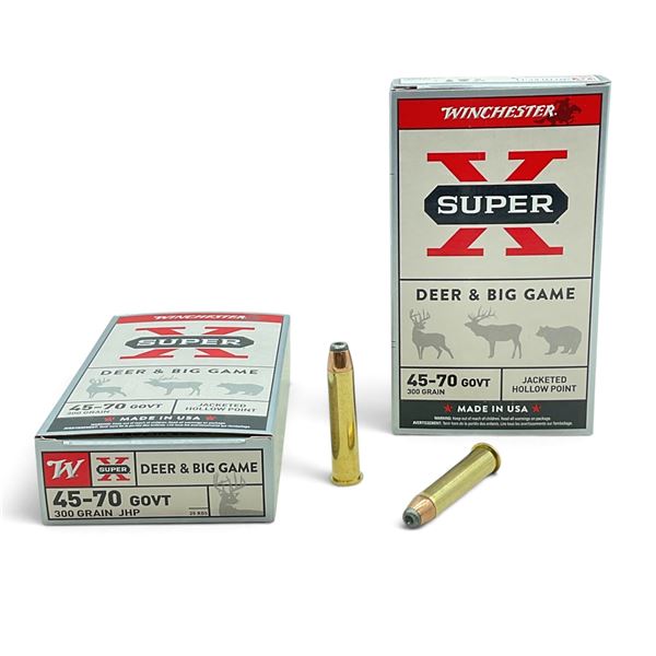 Winchester Super X 45-70 GOVT, 300 Grain, JHP Ammunition, 40 Rounds