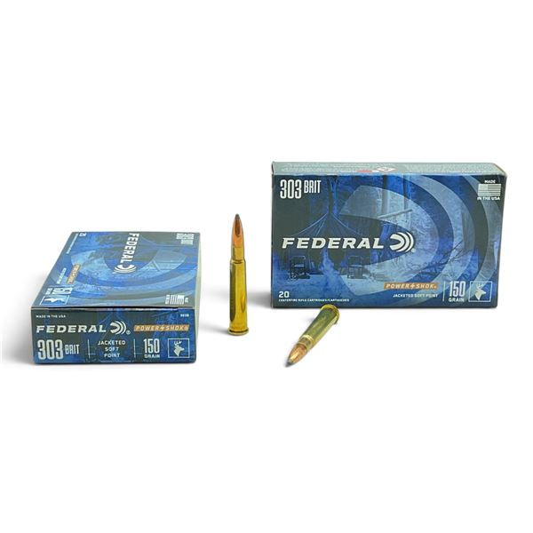 Federal Powershok 303 British, 150 Grain JSP Ammunition, 40 Rounds
