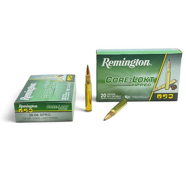 Remington Core-Lokt 30-06 SPRG, 150 Grain Core-Lokt Tipped Ammunition 40 Rounds
