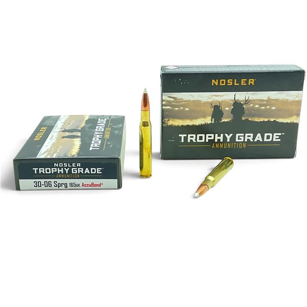 Nosler Trophy Grade 30-06 SPRG, 165 Grain Accubond Ammunition, 40 Rounds
