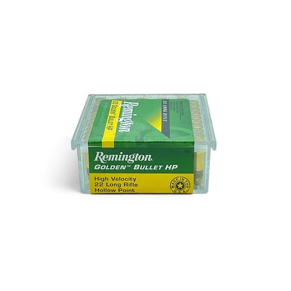 Remington Golden Bullet 22LR, 36 Grain, HP Ammunition, 100 Rounds