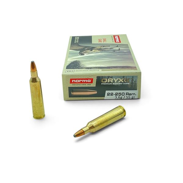 Normal Small Game Oryx 22-250 Rem, 55 Grain Oryx Ammunition, 20 Rounds
