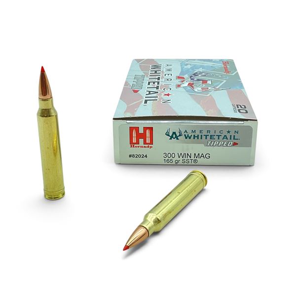 Hornady American Whitetail Tipped 300 Win Mag, 165 Grain SST Ammunition, 20 Rounds