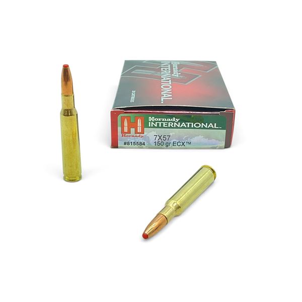 Hornady International 7x57, 150 Grain ECX Ammunition, 20 Rounds