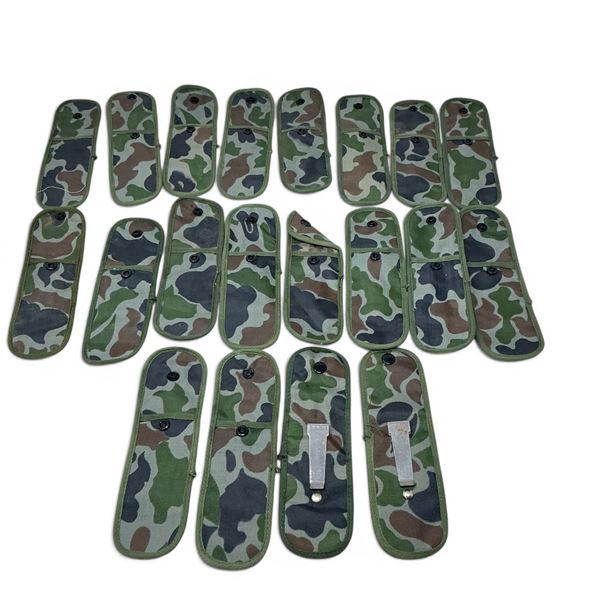 Small Camo Pouches on Belt Clip, Qty 20