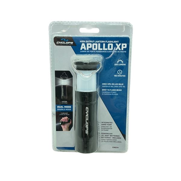 Cyclops Apollo XP High Output Lantern Flashlight 200 Lumens, New