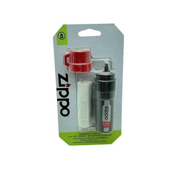 Zippo Emergency Fire Kit With Waterproof Canister, New