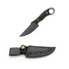 Image 1 : Fixed 4" Blade Knife with Wood Handle and Belt Sheath, New