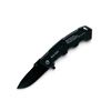 Image 1 : Ray Cutlery Black Sable Folding 3.5" Blade Knife with Belt Clip, New